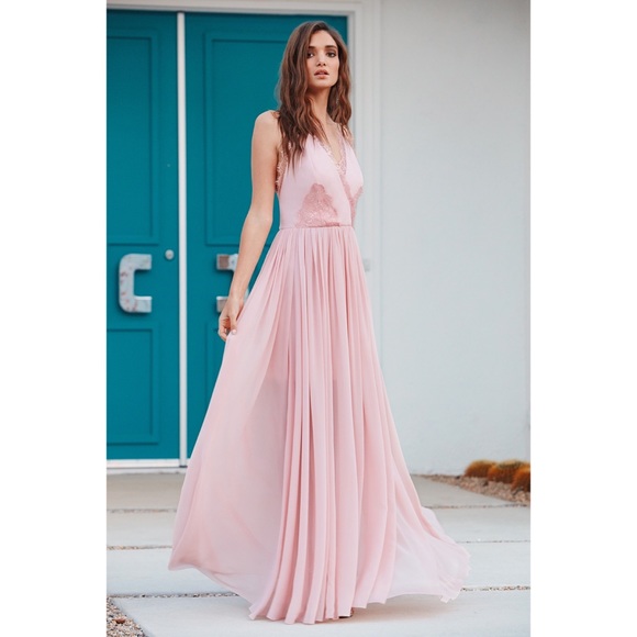 Dress The Population Chloe Lace & Chiffon Gown - Picture 4 of 4